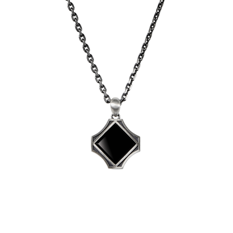 [ũ] Octagon Black Onyx  Pendant